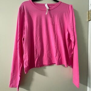 Lululemon Athletica Pink Asymmetrical Long Sleeve Tee - gently used